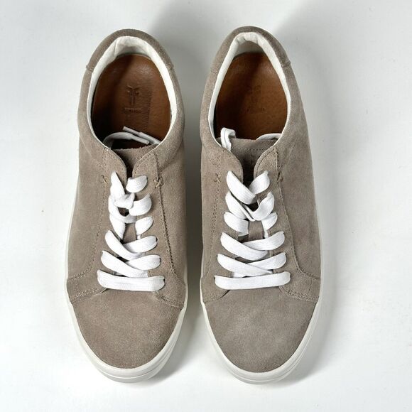 Frye Women's Shoes Size 9M Tan Round Toe Suede Leather Comfort Sneaker - Picture 4 of 16